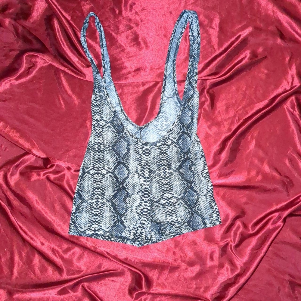 Snake Print Sleeveless Top